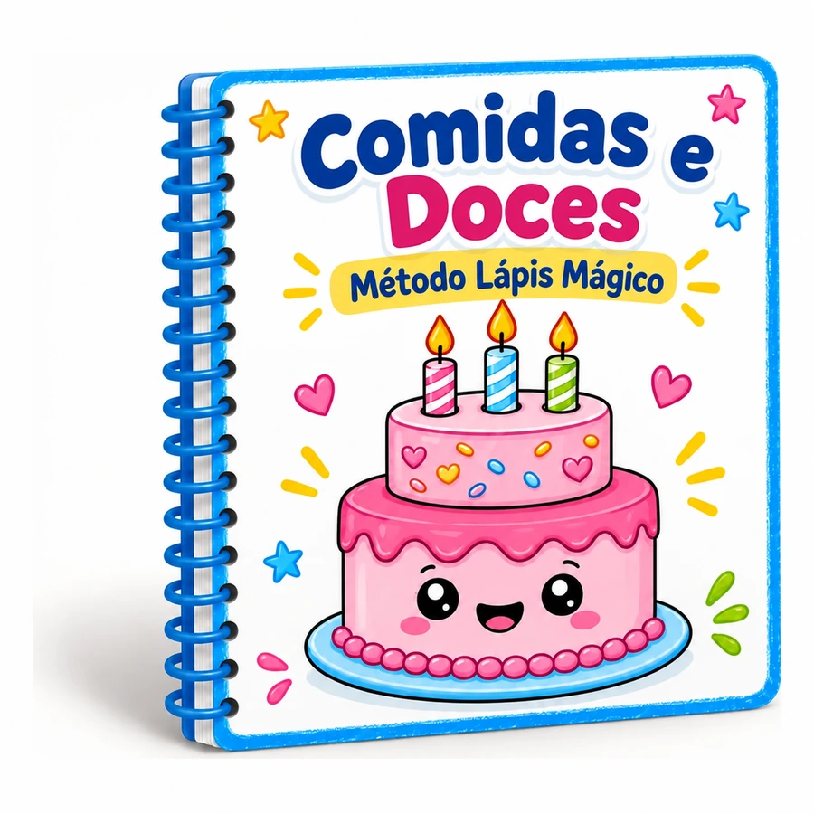 Lições de comidas e doces do Método Lápis Mágico