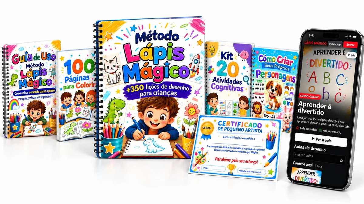 Kit Completo com material, cinco bônus e aplicativo